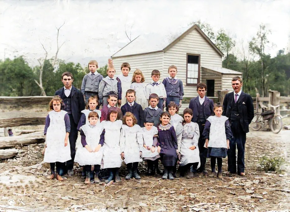 Eel Hole Creek State School building, a historic education site in Churchill Victoria